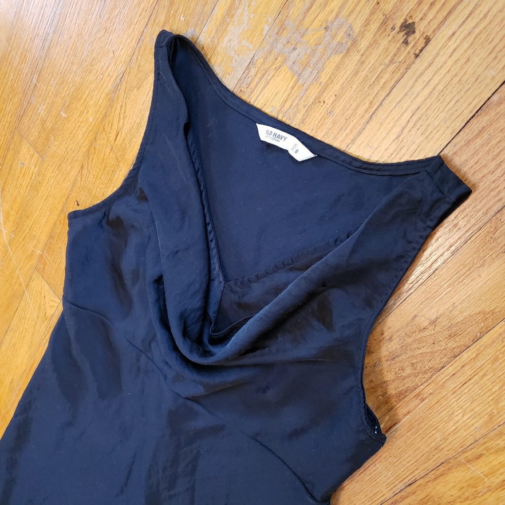 Old Navy Little Black Satin Dress - Picture 3 of 4